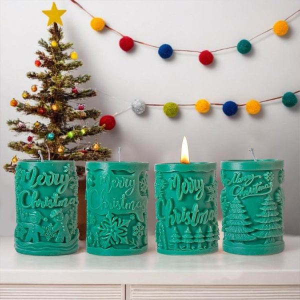 Christmas Aromatherapy Candle Cylinder DIY Silicone Mold, Style: ZL-845 - Image 2