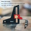 Ganwei Woodworking Height Gauge 0-50mm Aluminum Alloy Adjustable Tablesaw Depth Measuring Tool (Black) - Image 5