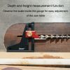 Ganwei Woodworking Height Gauge 0-50mm Aluminum Alloy Adjustable Tablesaw Depth Measuring Tool (Black) - Image 6