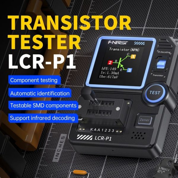 FNIRSI LCR-P1 Transistor Tester Multifunctional Electronic Component Inspection Tool (Black) - Image 3
