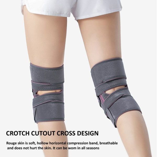 Sports Protection Knee Pads Meniscus Protection Cover Patella Brace With Double Anti-slip Strip (Black Orange) - Image 5