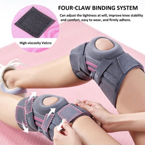 Sports Protection Knee Pads Meniscus Protection Cover Patella Brace With Double Anti-slip Strip (Black Orange) - Image 6