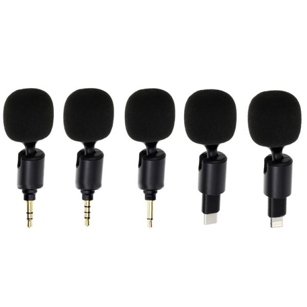Mobile Phone Live Broadcast Microphone, Style: 3.5 Straight Head 3-section Plug (Sponge Cover) - Image 2