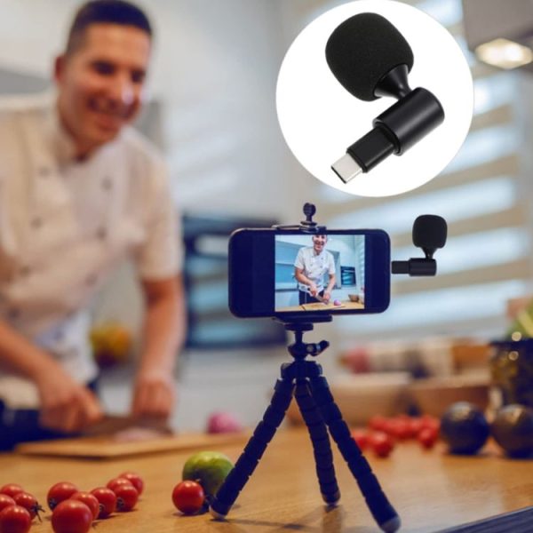 Mobile Phone Live Broadcast Microphone, Style: 3.5 Straight Head 3-section Plug (Sponge Cover) - Image 6