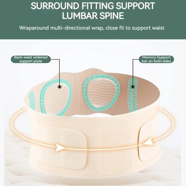 Ultra-thin Waist Belt Lumbar Support Breathable Back Spine Support Corset, Size: S - Image 3