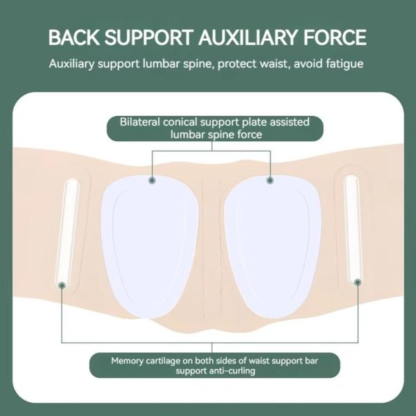 Ultra-thin Waist Belt Lumbar Support Breathable Back Spine Support Corset, Size: S - Image 4