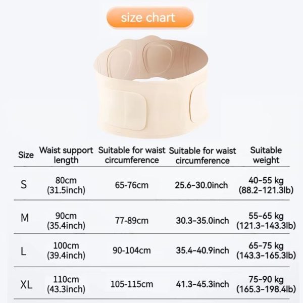 Ultra-thin Waist Belt Lumbar Support Breathable Back Spine Support Corset, Size: S - Image 9