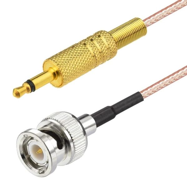 15cm BNC Male To 3.5mm Male Stereo Adapter Coaxial Power Audio RG316 Cable