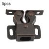 5pcs Antique Old- Style Short Foot Door Clip Buckle Household Closet Cabinet Door Catches, Style: With Screw (Red)
