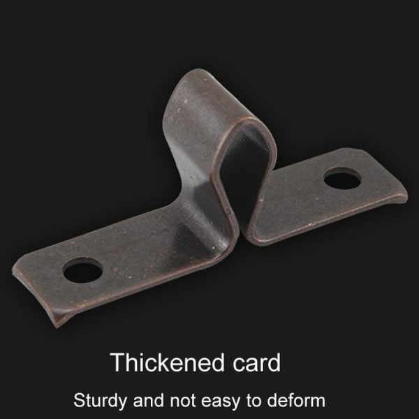 5pcs Antique Old- Style Short Foot Door Clip Buckle Household Closet Cabinet Door Catches, Style: With Screw (Red) - Image 4