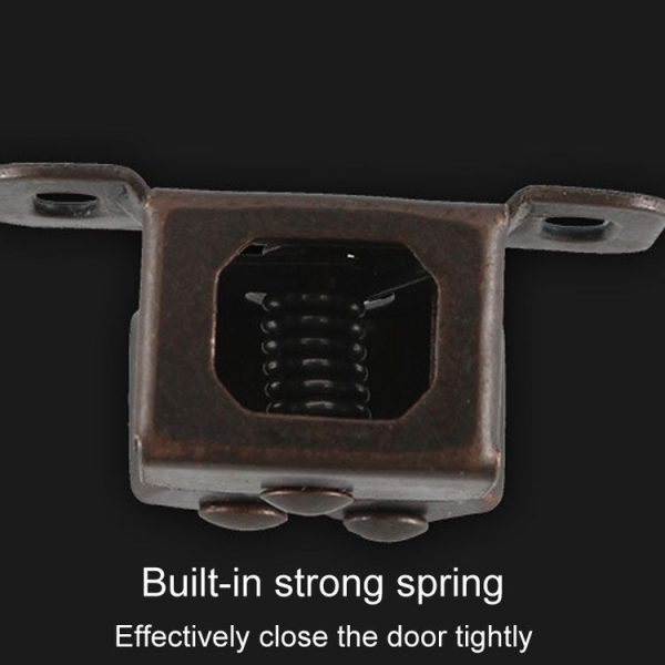 5pcs Antique Old- Style Short Foot Door Clip Buckle Household Closet Cabinet Door Catches, Style: With Screw (Red) - Image 5