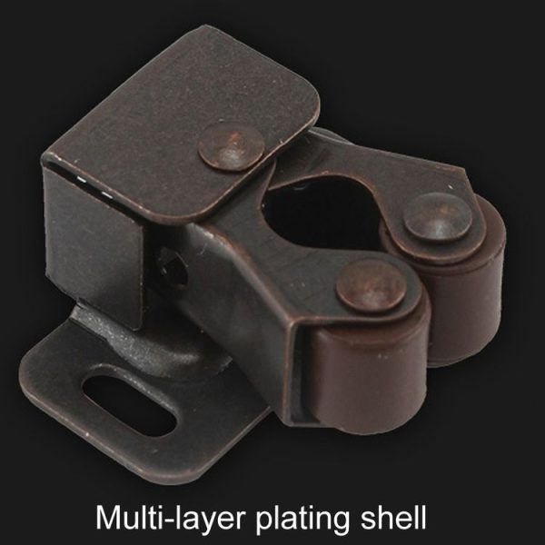 5pcs Antique Old- Style Short Foot Door Clip Buckle Household Closet Cabinet Door Catches, Style: With Screw (Red) - Image 6