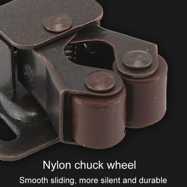 5pcs Antique Old- Style Short Foot Door Clip Buckle Household Closet Cabinet Door Catches, Style: With Screw (Red) - Image 7