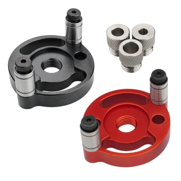 Woodworking Drill Locator Self Centering Dowelling Jig Hole Puncher Locator, Model: With 6 / 8 / 10mm Drill Sleeve (Red) - Image 3