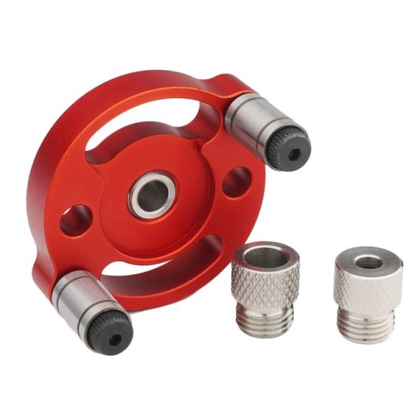 Woodworking Drill Locator Self Centering Dowelling Jig Hole Puncher Locator, Model: With 6 / 8 / 10mm Drill Sleeve (Red) - Image 6