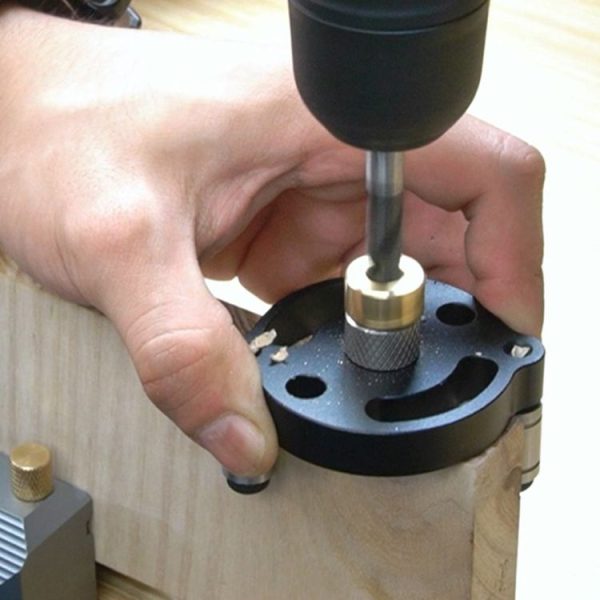 Woodworking Drill Locator Self Centering Dowelling Jig Hole Puncher Locator, Model: With 6 / 8 / 10mm Drill Sleeve (Red) - Image 7