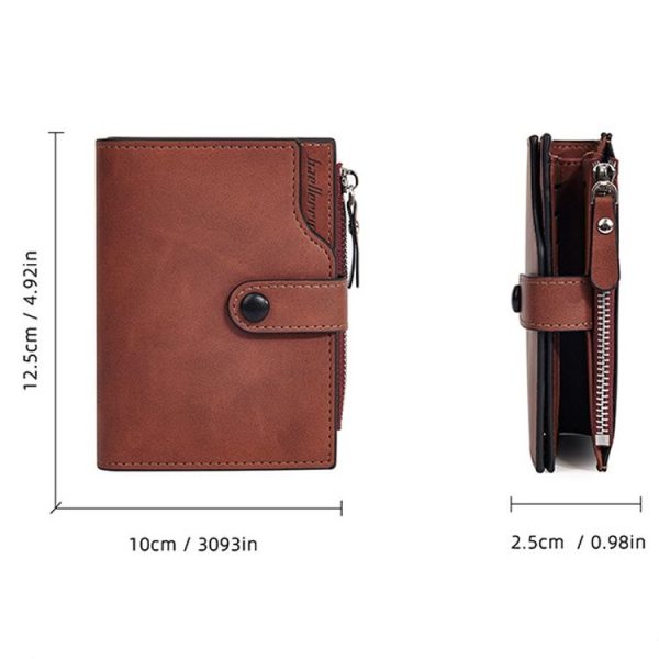 Baellerry D5113 RFID Anti-theft Tri-fold Zipper Short Wallet Coin Purse (Black) - Image 4