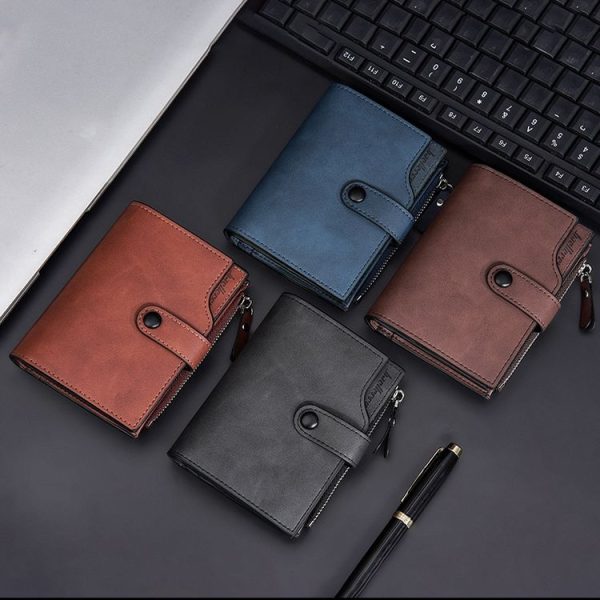 Baellerry D5113 RFID Anti-theft Tri-fold Zipper Short Wallet Coin Purse (Black) - Image 8