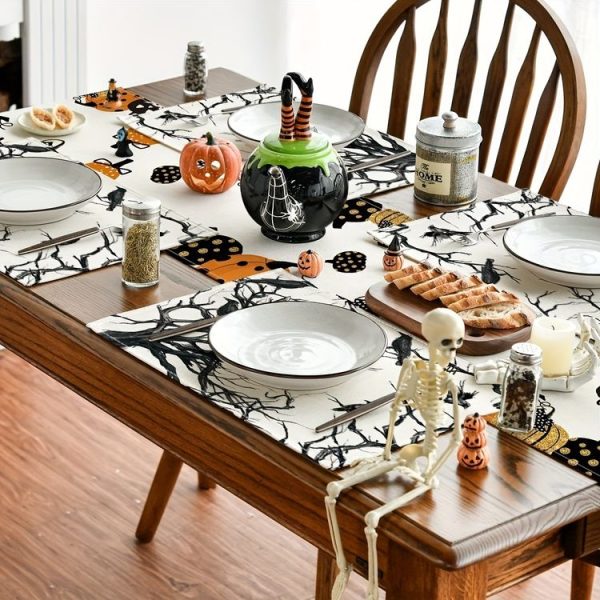 Halloween Black Crow Placemat Restaurant Decoration Insulation Pad (Crow) - Image 5