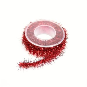 2.8m / Roll Christmas Glitter Striped Ribbon Bow DIY Decorative Ribbon Gift Packaging Ribbon (Red)