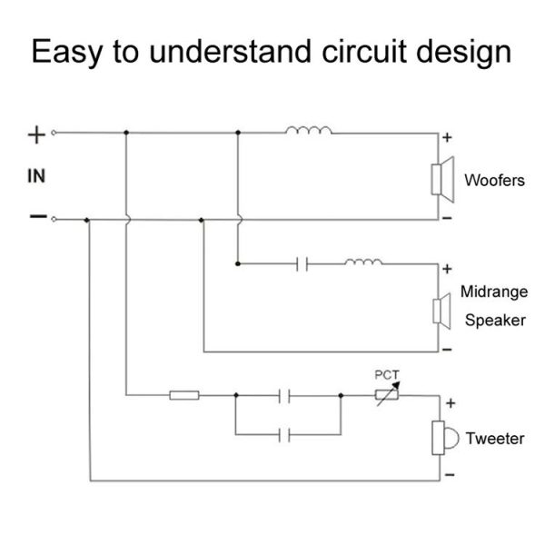 WEAH-338 High Medium And Low 3-Way Audio Crossover Hi-Fi Speaker Conversion Divider - Image 7