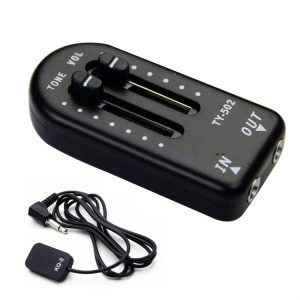 Stick-on Miniature Violin Guitar Universal Pickup (Black)