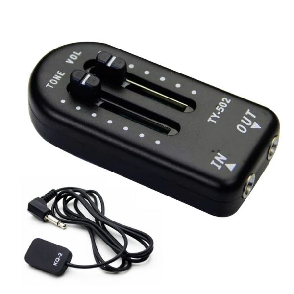 Stick-on Miniature Violin Guitar Universal Pickup (Black)