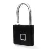 Smart Fingerprint Rechargeable Padlock Waterproof Morse Code Emergency Unlocking (Matte Silver)