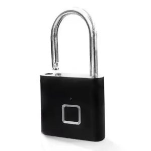 Smart Fingerprint Rechargeable Padlock Waterproof Morse Code Emergency Unlocking (Matte Silver)