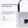 Smart Fingerprint Rechargeable Padlock Waterproof Morse Code Emergency Unlocking (Matte Silver) - Image 4