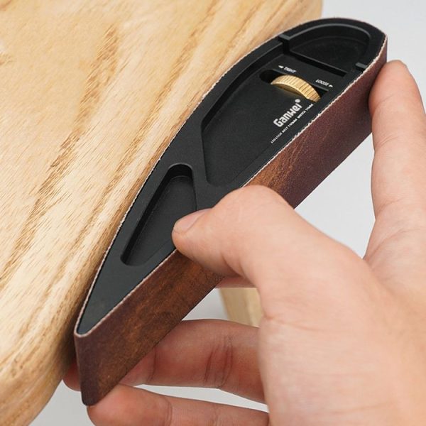 Ganwei Sandpaper Holder Adjustable Manual Curve Grinding Polishing Belt Sander Sandboard Woodworking Tool With 1pc 320 Grit Sanding Belt - Image 2