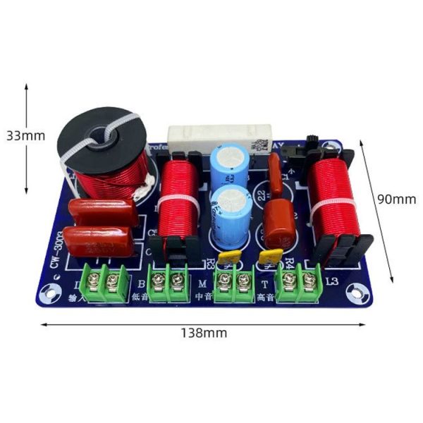 CW-3003 High Medium And Low 3-Way Audio Crossover Home Cinema Speaker Divider - Image 2