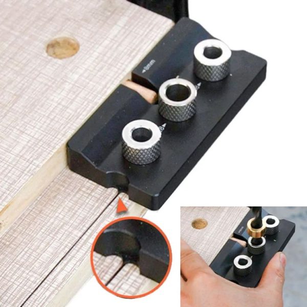 Ganwei MG0-001-0020 3 In 1 Punch Locator Woodworking Positioning Fixture Drilling Wood Doweling Jig - Image 2