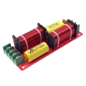 WEAH-2503 High and Low 2-way Speaker Crossover Hi-Fi Home Audio Solderless Divider (A Type Yellow Capacitor)