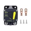 RV Yacht Manual Reset Ignition Protection Fuse Switch With Terminal Accessories, Current: 50A