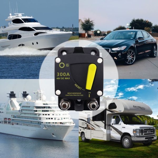 RV Yacht Manual Reset Ignition Protection Fuse Switch With Terminal Accessories, Current: 50A - Image 11