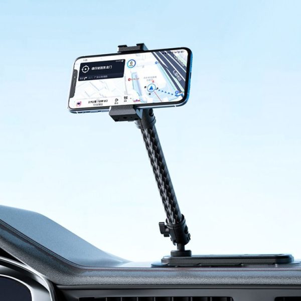 Car Phone Mount Extension Arm Double Jointed Swivel Adjustment Carbon Fiber Bracket Connecting Rod, Model: 140mm For 20mm Ball Head - Image 2