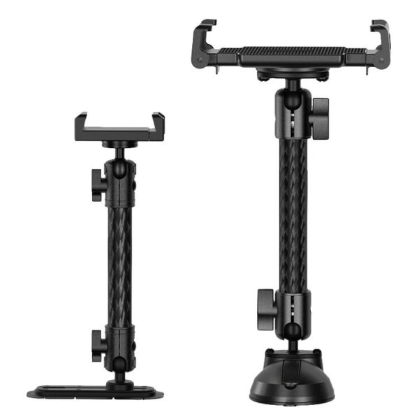 Car Phone Mount Extension Arm Double Jointed Swivel Adjustment Carbon Fiber Bracket Connecting Rod, Model: 140mm For 20mm Ball Head - Image 3