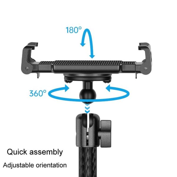 Telescopic Car Phone Mount Extension Arm Double Jointed Swivel Carbon Fiber Bracket Connecting Rod, Model: 217-300mm For 20mm Ball Head - Image 4