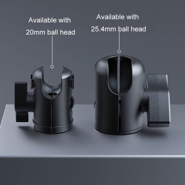 Telescopic Car Phone Mount Extension Arm Double Jointed Swivel Carbon Fiber Bracket Connecting Rod, Model: 217-300mm For 20mm Ball Head - Image 8