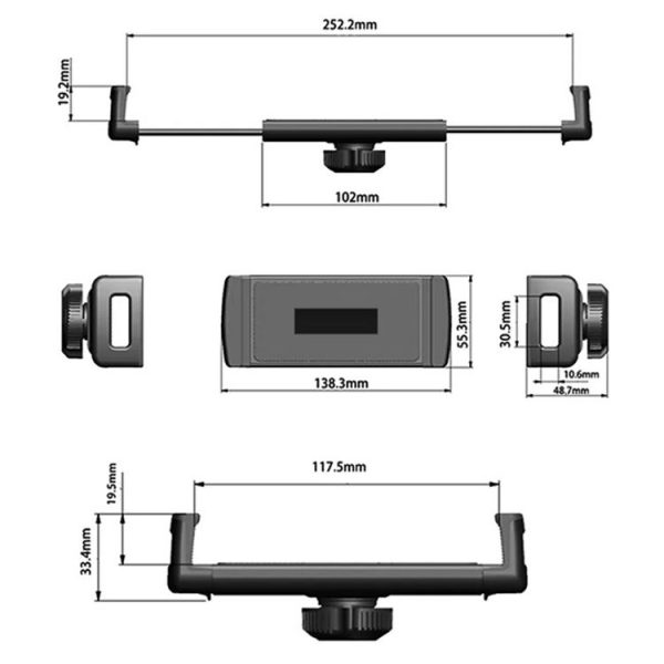 IPad Car Tablet Holder Suction Cup Mount Car Dashboard Cellphone Stand (Black) - Image 3