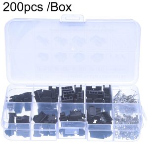 200pcs / Box JST-SM 2.54mm Pitch 2 / 3 / 4 / 5Pin Male / Female Header Connectors Adaptor