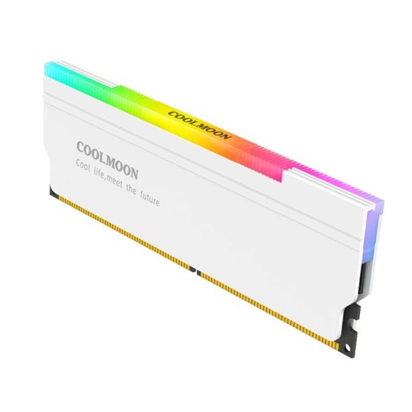 COOLMOON CM-RA1 ARGB Memory Vest Desktop Computer Memory Stick Cooling Case (White)