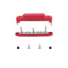 M6 3-post 10-way RV Yacht Short-circuit Proof Base DC Busbar, Color: Red