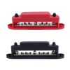 M6 3-post 10-way RV Yacht Short-circuit Proof Base DC Busbar, Color: Red - Image 2