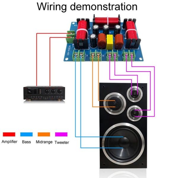 RCEDA-410 Two High One Medium One Low 4-Way Speaker Crossover Audio Modification Divider - Image 7