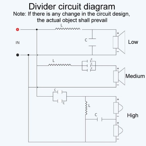 RCEDA-410 Two High One Medium One Low 4-Way Speaker Crossover Audio Modification Divider - Image 8
