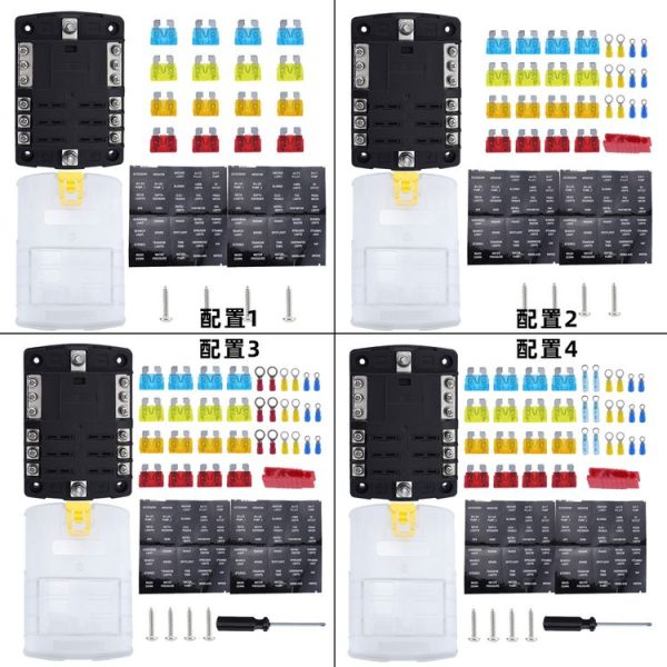 6-Way LED Indicator Fuse Box Socket For RV And Yacht, Set: Configuration 1 - Image 2