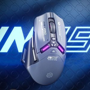 Inphic IN9PRO-H 3 Modes Wired and Wireless Mouse PAW3395 Sensor (Black Gray)
