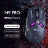 Inphic IN9PRO-H 3 Modes Wired and Wireless Mouse PAW3395 Sensor (Black Gray) - Image 2